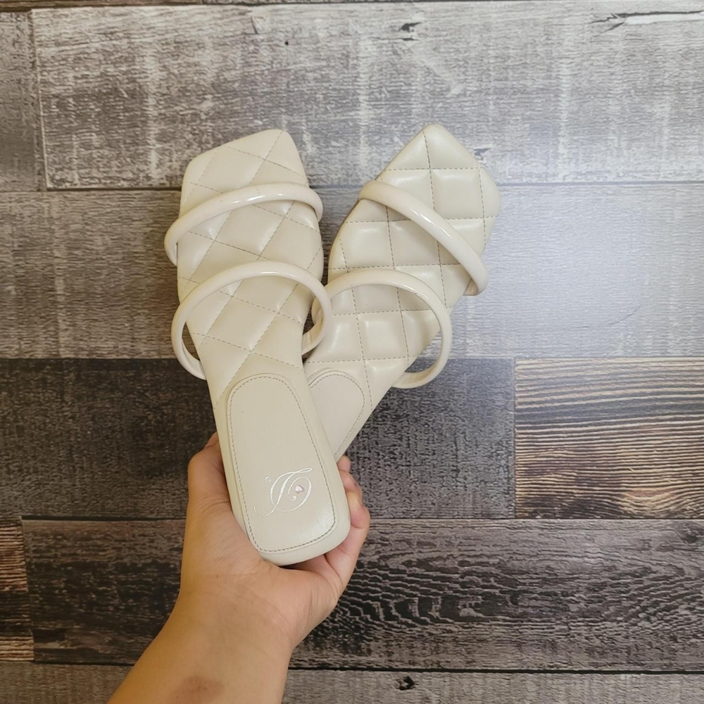 Cream sandals